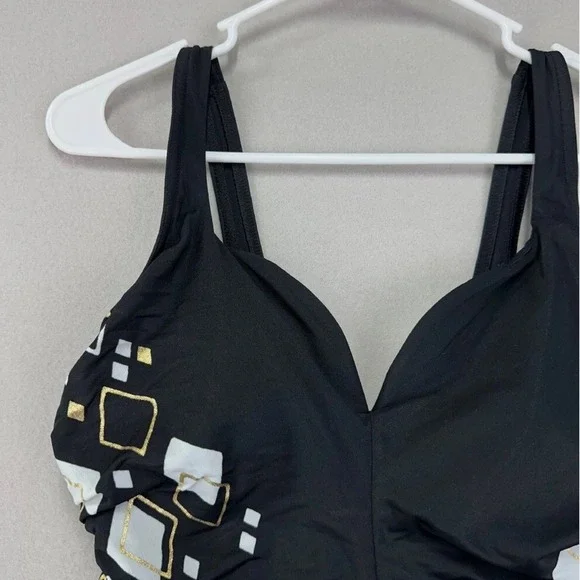 Miraclesuit‎ One Piece Swimsuit Womens 12 Black Sweetheart Neckline Shapewear - Picture 5 of 12